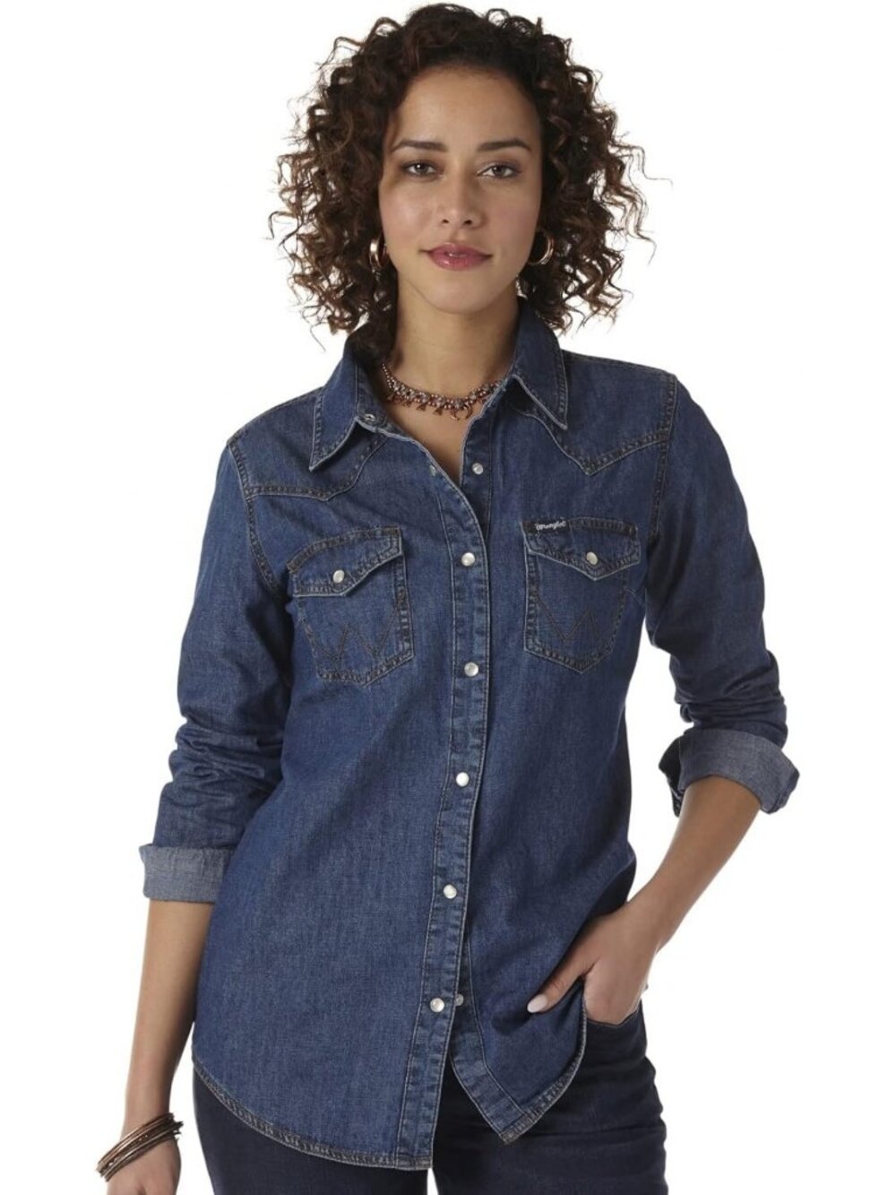 Wrangler Women's Denim Snap Shirt